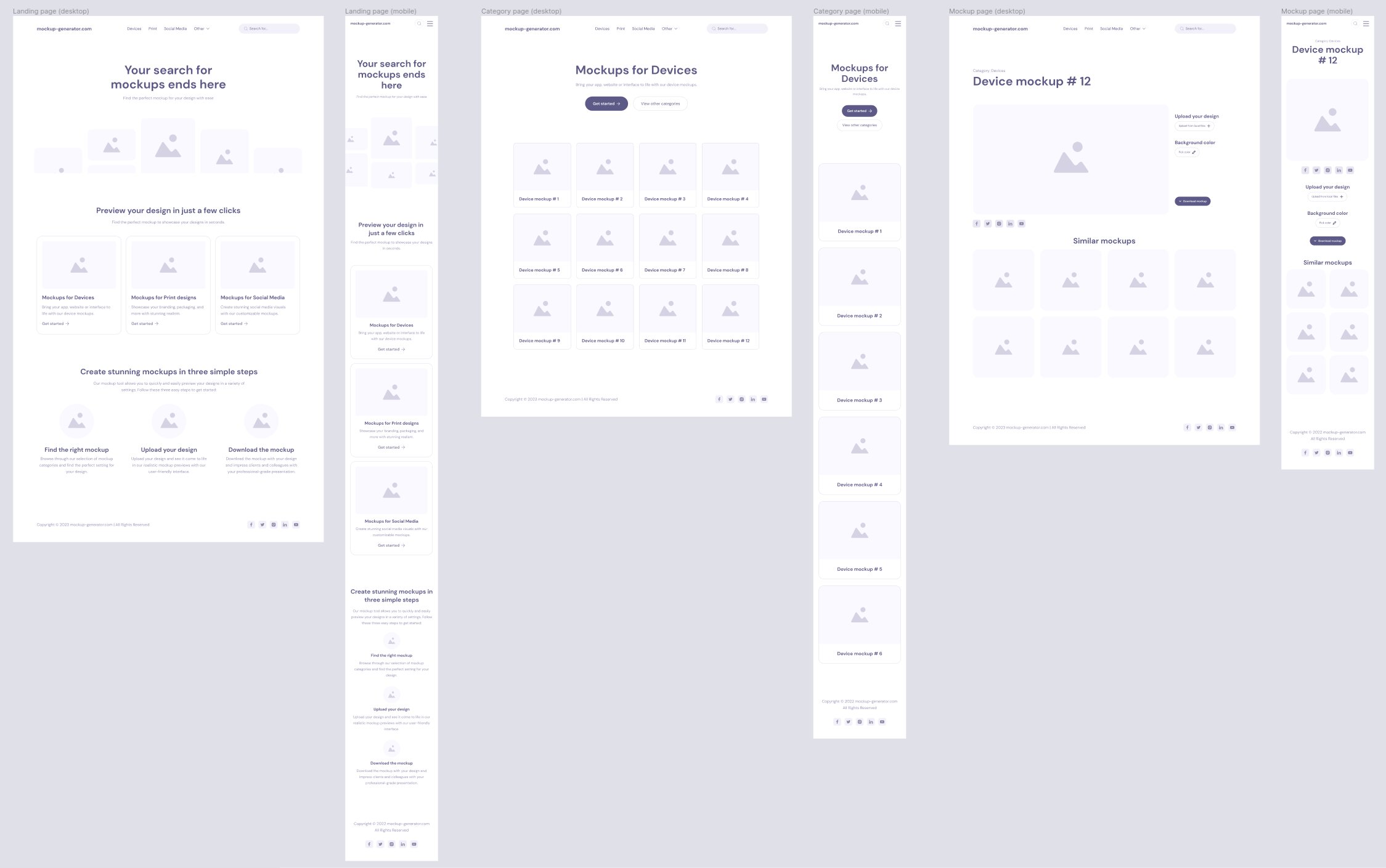 Wireframe Sketches